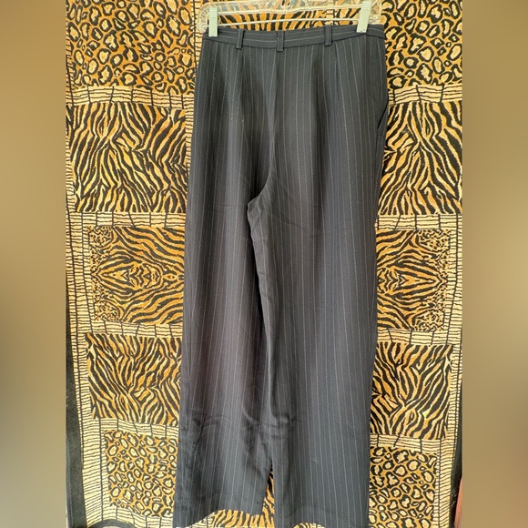 Charter Club Women's Dress Trouser Pants Stripes Navy Blue (10) - Picture 2 of 7